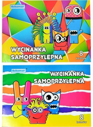 Papier kolorowy samoprzylepny A5/8K, 20 sztuk
