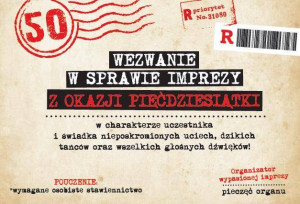 Zaproszenie. Urodziny 50