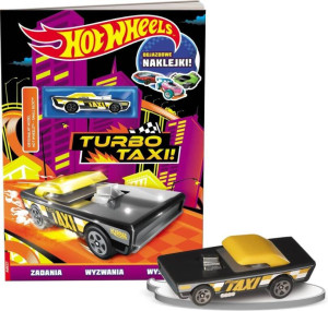 Mattel Hot Wheels Turbo Taxi zadania + naklejki