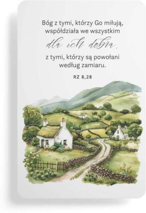 Magnes na lodówkę - Bóg współdziała - pejzaż