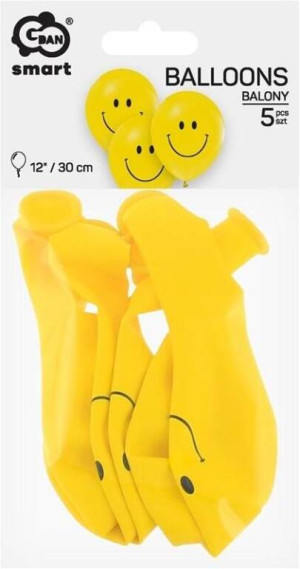 Balony Uśmiechy 30cm 5szt