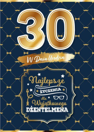 Karnet Urodziny 30 dla niego