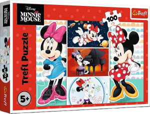 Puzzle 100 Zabawna Minnie TREFL