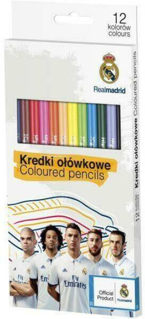 Kredki ołówkowe 12 kolorów Real Madryt ASTRA