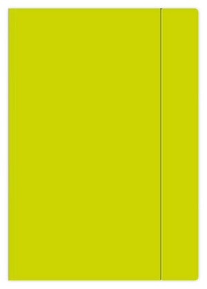 Teczka z gumką A4+ Fluo limonkowa