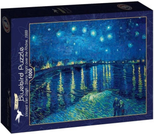 Puzzle 1000 Gwiaździsta noc nad Ronem, Van Gogh