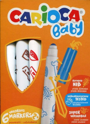 Pisaki Baby maxi Carioca 6 kolorów