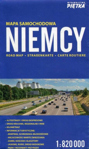 Niemcy mapa samochodowa 1:820 000 w.2018