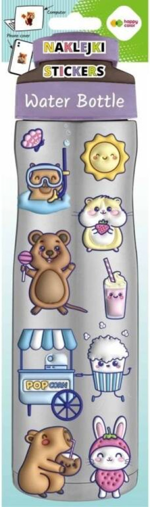 Naklejki Water Bottle Kapibara 83x286 HAPPY COLOR