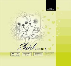 Sketchbook. Szkicownik 48 kartki. 200 x 200 mm