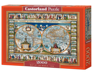 Puzzle 2000. Mapa Świata 1639