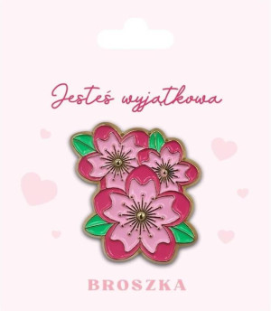 Broszka w kształcie Różowych Kwiatów Orchidei