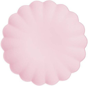 Talerzyki plastikowe różowe 22x22cm
