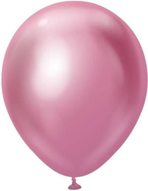 Balony Kalisan mirror różowe 25szt