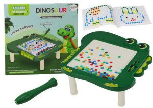 Stolik tablica edukacyjna magnetyczna. Dinozaur