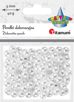 Koraliki plastikowe perełki 40g