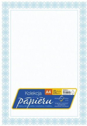 Papier ozdobny A4 certyfikat dyplom 170g/m2 25ar