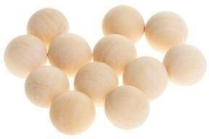 Drewniane kulki bez otworu naturalne 20mm
