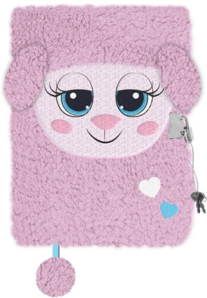 Pamiętnik z kłódką 3D włochacz A5 96k Cute Lamb