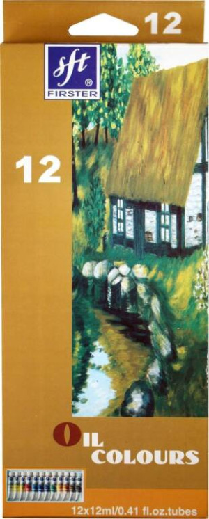 Farby olejne w tubie 12 kolorów 12ml