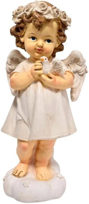 Figurka Aniołek z Gołąbkiem 23cm
