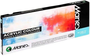 Farby akrylowe 18 kolorów 12ml MARIES