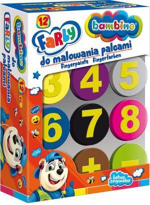 Farby do malowania palcami 12 kolorów