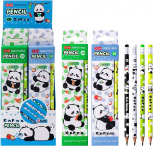 Ołówek z gumką Panda mix
