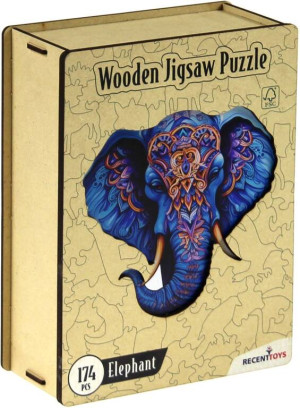 Puzzle 174 drewniane Słoń