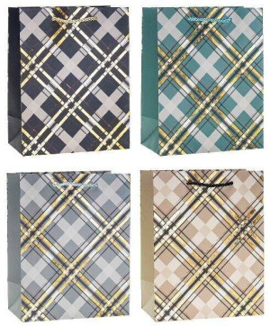 Torebka ozdobna 31x42x10cm hot-stamp mix ROZETTE
