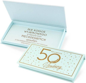 Pudełko ozdobne na banknoty Urodziny 50 Elite