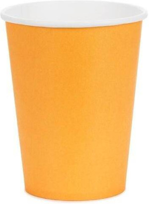 Kubeczki papierowe jasny pomarańczowy 250ml 6szt