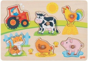 Puzzle z uchwytami Na farmie