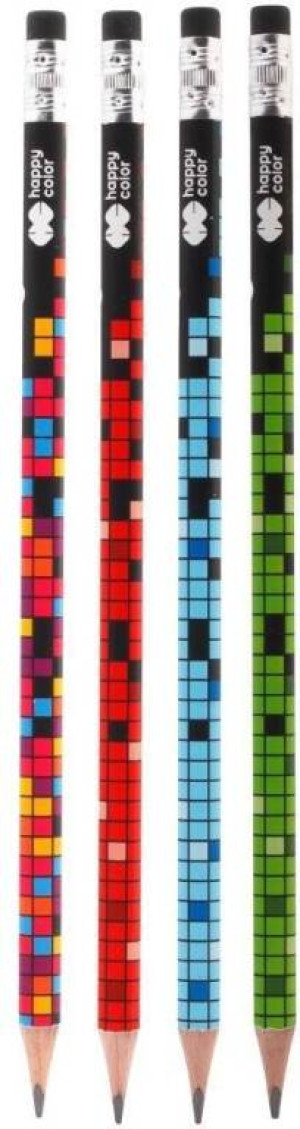 Ołówek trójkątny 2B PIXI Blox HAPPY COLOR