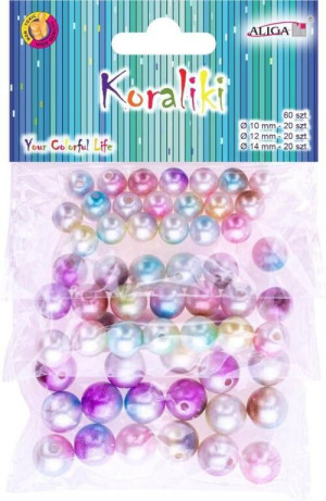 Koraliki plastikowe 60szt