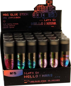 Klej w sztyfcie Hello Mars 15g M&G. 24 sztuki