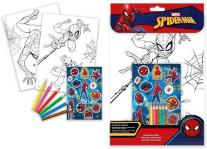 Zestaw do kolorowania z naklejkami Spiderman