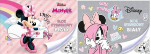 Blok rysunkowy A4/20K biały. Minnie Mouse