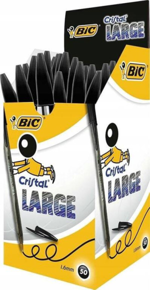 Długopis Cristal Large czarny BIC (50 szt)