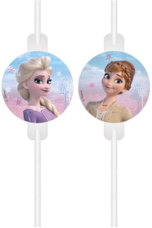 Rurki papierowe z medalionem Frozen 2 4szt