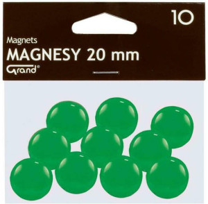 Magnesy 20 mm, 10 sztuk