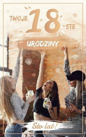 Kartka okolicznościowa. Urodziny 18