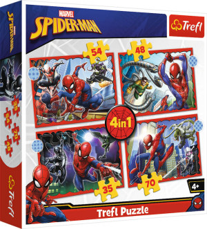 Puzzle 4w1. Spider-Man. Marvel. TREFL