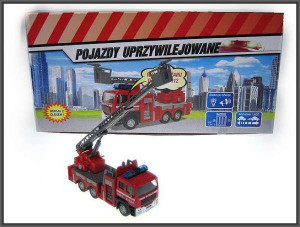 Hipo. Wóz strażacki z dźwiękiem i światłem, 14cm