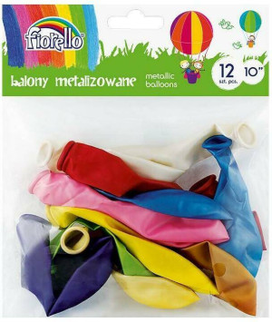 Balony Metal 10'' mix 12 sztuk FIORELLO