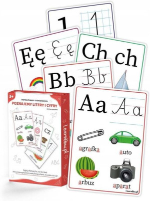 Plansze edu A5 - Poznajemy litery i cyfry. 49 kart