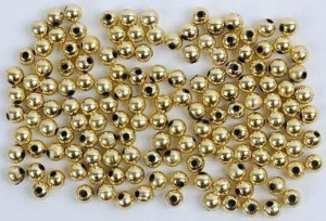 Koraliki 6mm złote 30g