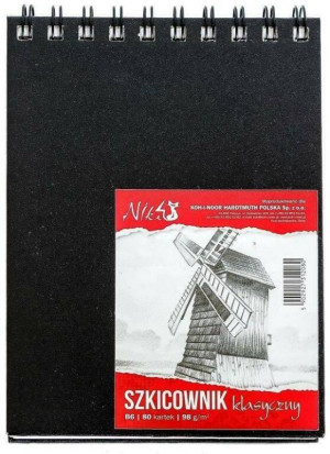 Szkicownik klasyczny. Spirala na krótszym boku B6/80K 98g