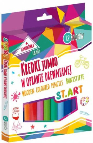 Kredki Jumbo St.Art. 12 kolorów + temperówka