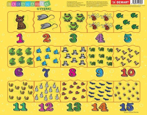 Puzzle ramkowe. Cyferki dla dzieci